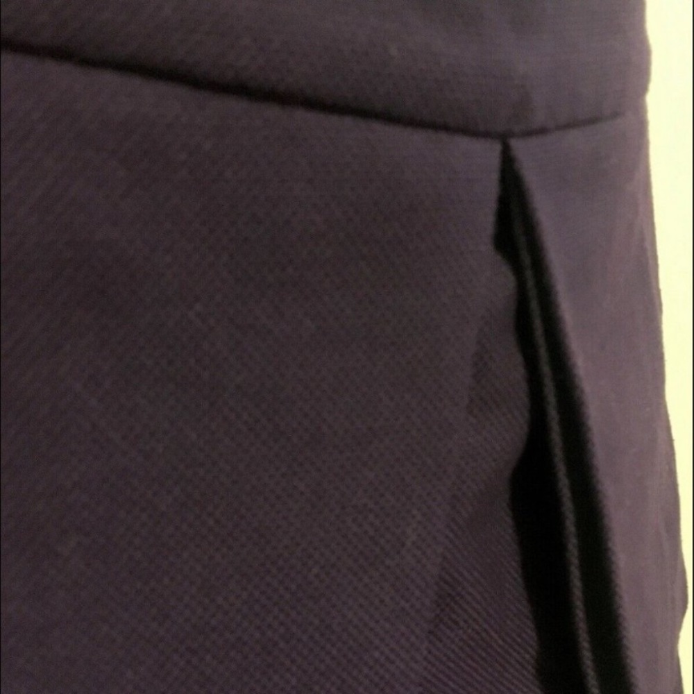 KATE SPADE SATURDAY PURPLE MINI SKIRT DEEP PLUM s Peplum flare Sz 0 texture NWT - Picture 4 of 16
